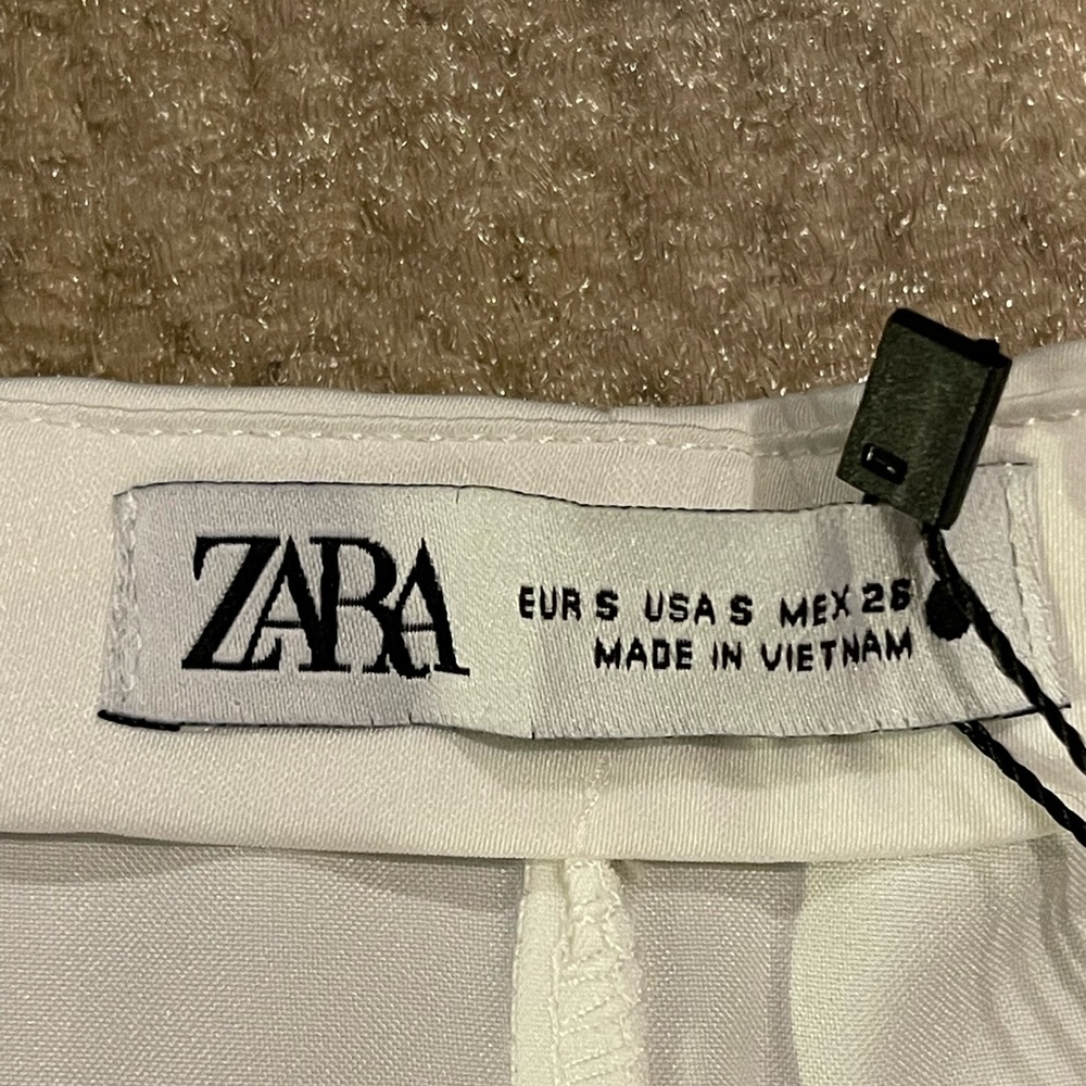 Zara Satin A-Line Midi Skirt in Ivory - Picture 4 of 6